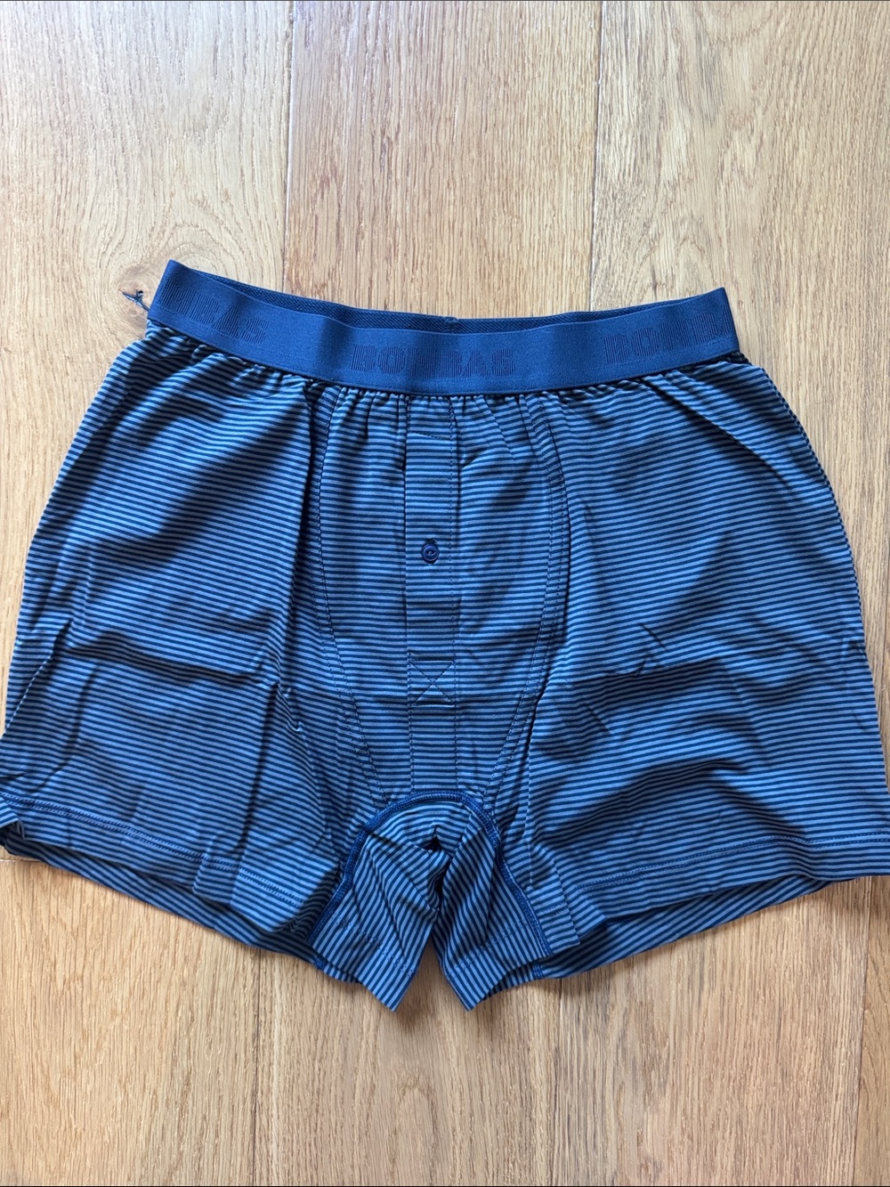 Bombas Navy and Black Striped Boxer Short